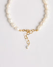 Freshwater Pearl & Baguette Crystal Bracelet – 18k Gold - Plated | Bonita Jewels of Brazil - Bonita Jewels of Brazil