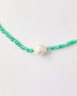 Green Quartz & Freshwater Pearl Beaded Necklace – 18k Gold - Plated | Bonita Jewels of Brazil - Bonita Jewels of Brazil