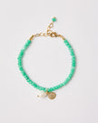 Green Quartz & Freshwater Pearl Bracelet – 18k Gold - Plated | Bonita Jewels of Brazil - Bonita Jewels of Brazil