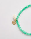 Green Quartz & Freshwater Pearl Bracelet – 18k Gold - Plated | Bonita Jewels of Brazil - Bonita Jewels of Brazil