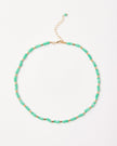 Green Quartz & Gold Tube Beaded Necklace – 18k Gold - Plated | Bonita Jewels of Brazil - Bonita Jewels of Brazil