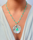 Green Quartz & Gold Tube Beaded Necklace – 18k Gold - Plated | Bonita Jewels of Brazil - Bonita Jewels of Brazil