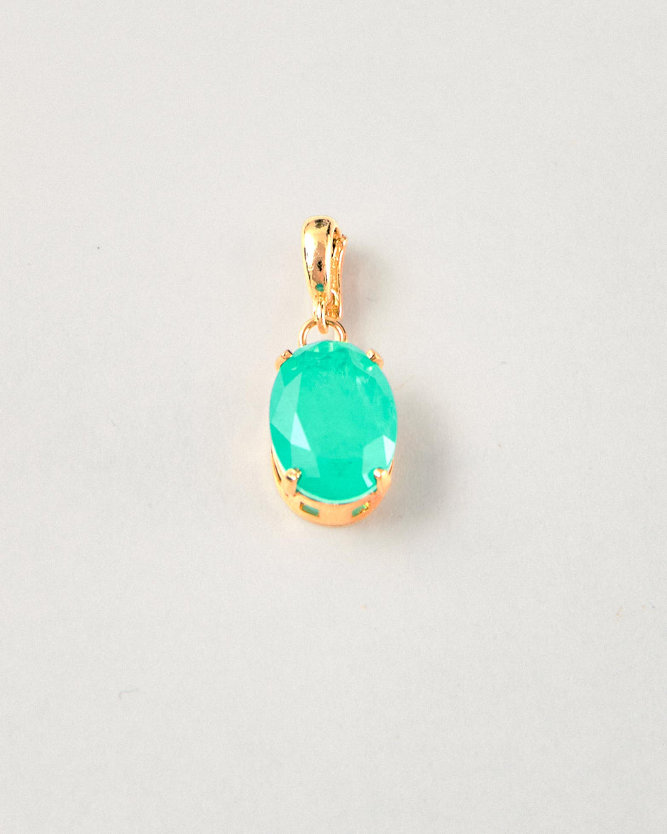 Green Quartz Pendant – 18k Gold-Plated | Bonita Jewels of Brazil - Bonita Jewels of Brazil