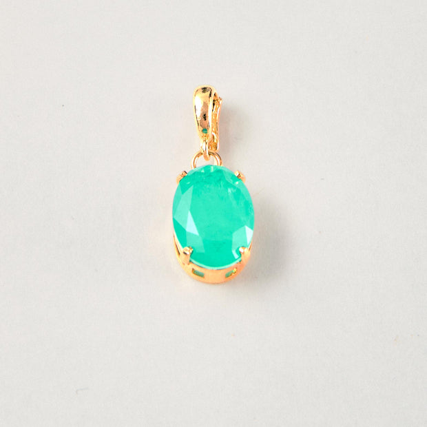 Green Quartz Pendant – 18k Gold-Plated | Bonita Jewels of Brazil - Bonita Jewels of Brazil