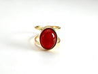 Guia Blue | Red Agate Adjustable Rings - Bonita Jewels of Brazil