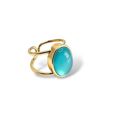 Guia Blue | Red Agate Adjustable Rings - Bonita Jewels of Brazil