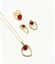 Guia Blue | Red Agate Adjustable Rings - Bonita Jewels of Brazil