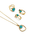 Guia Blue | Red Agate Adjustable Rings - Bonita Jewels of Brazil