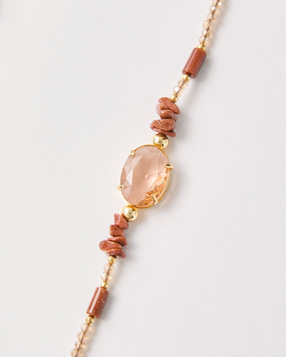 Natal Collection – Sunstone & Carnelian Agate Necklace & Bracelet Set | Bonita Jewels of Brazil - Bonita Jewels of Brazil