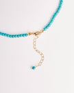 Natural Turquoise Beaded Necklace – 18k Gold - Plated | Bonita Jewels of Brazil - Bonita Jewels of Brazil