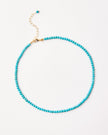 Natural Turquoise Beaded Necklace – 18k Gold - Plated | Bonita Jewels of Brazil - Bonita Jewels of Brazil