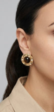 Organic Tiger Eye Stud Earrings – 18k Gold - Plated | Bonita Jewels of Brazil - Bonita Jewels of Brazil