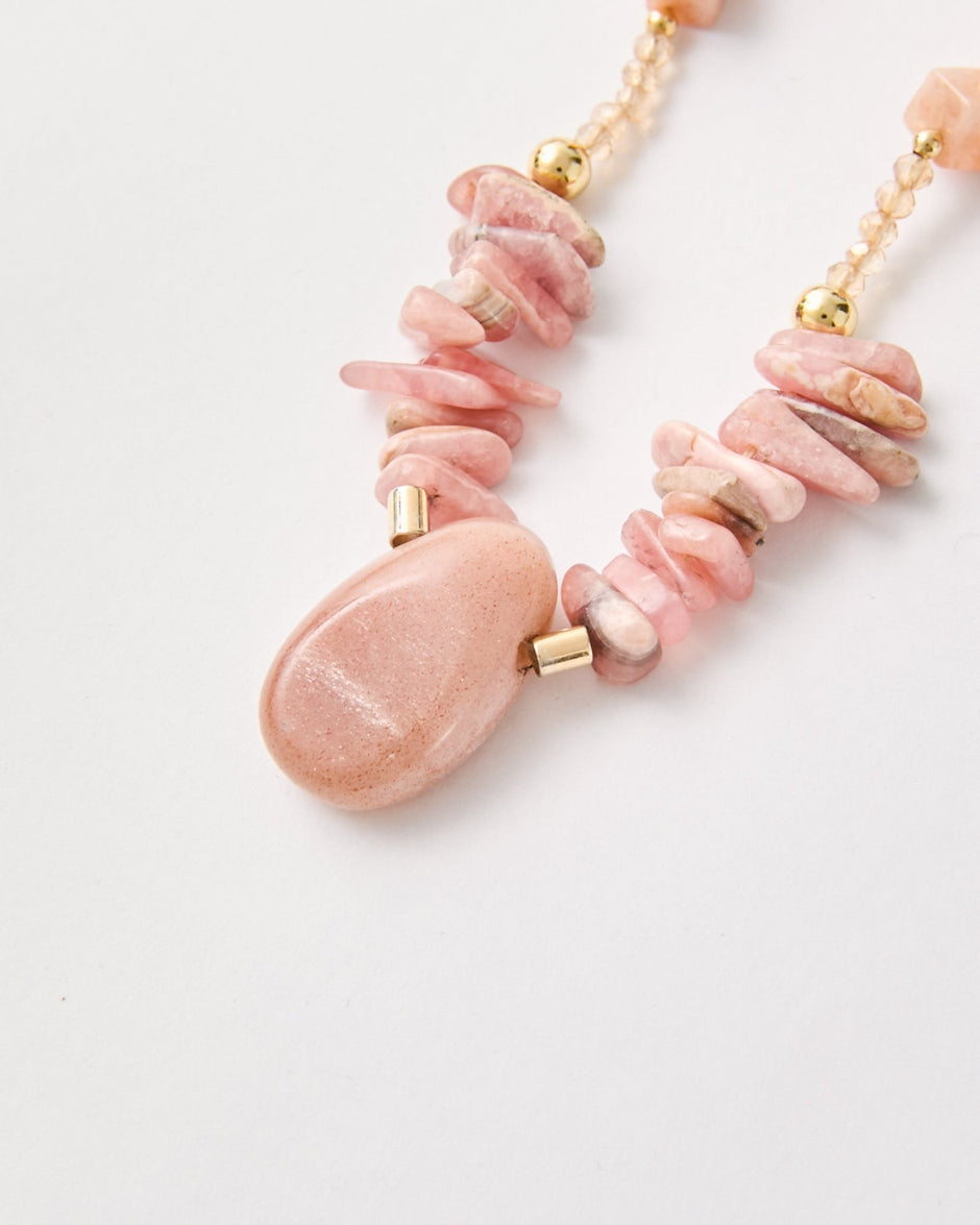 Pipa Collection – Rhodochrosite Necklace & Bracelet Set | Bonita Jewels of Brazil - Bonita Jewels of Brazil