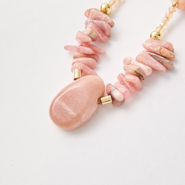 Pipa Collection – Rhodochrosite Necklace & Bracelet Set | Bonita Jewels of Brazil - Bonita Jewels of Brazil