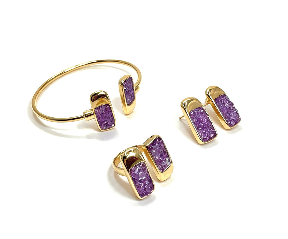 Pleno Amethyst | Kyanite Adjustable Ring - Bonita Jewels of Brazil
