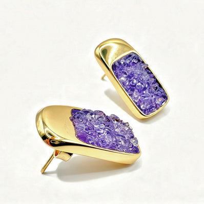 Prisma Amethyst | Kyanite Earrings - Bonita Jewels of Brazil