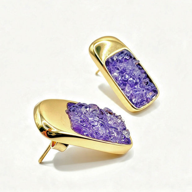Prisma Amethyst | Kyanite Earrings - Bonita Jewels of Brazil