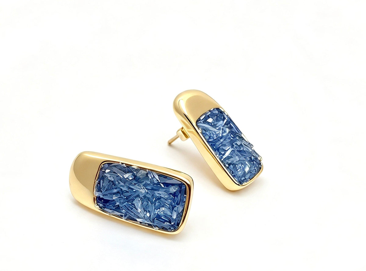 Prisma Amethyst | Kyanite Earrings - Bonita Jewels of Brazil