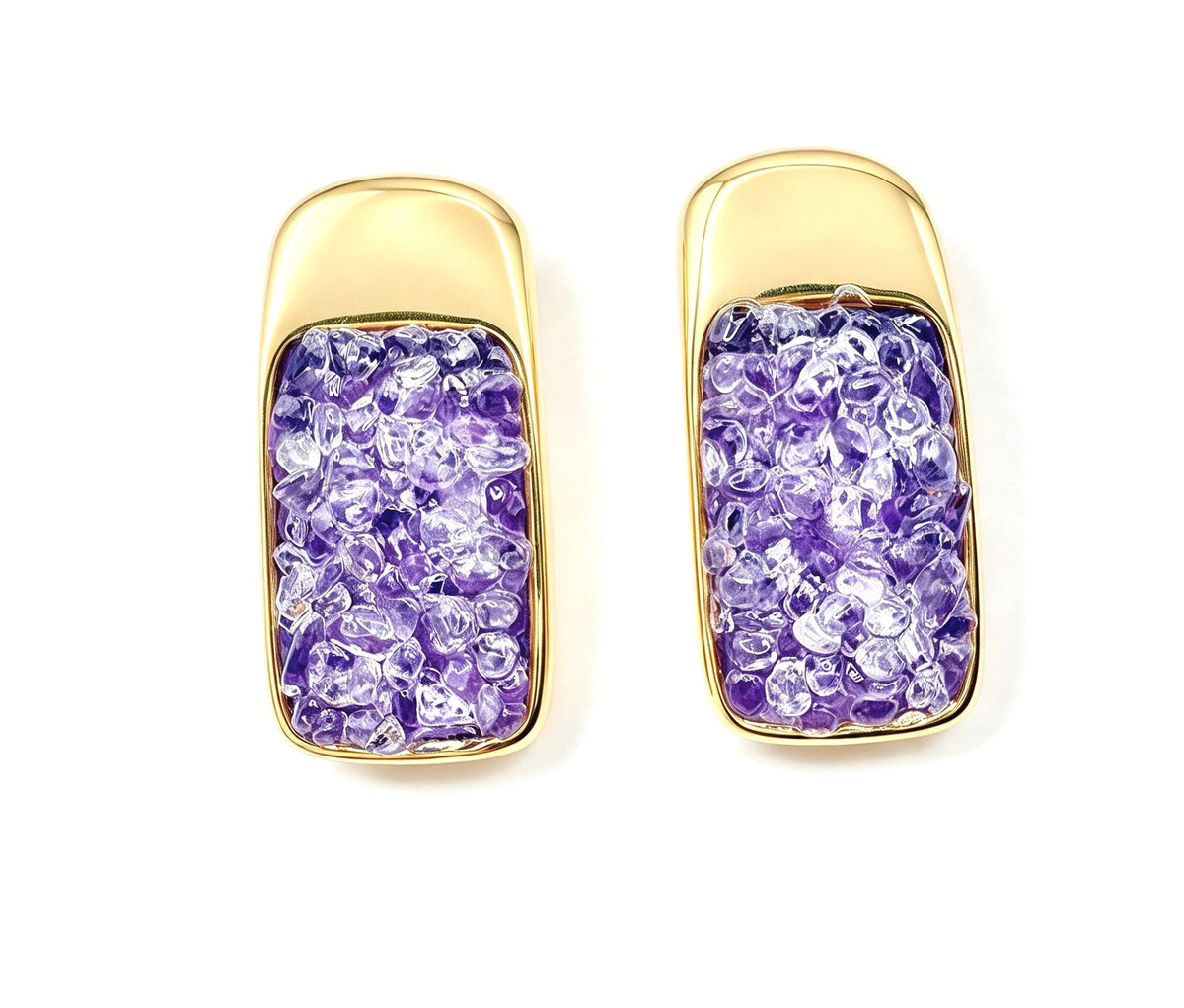 Prisma Amethyst | Kyanite Earrings - Bonita Jewels of Brazil