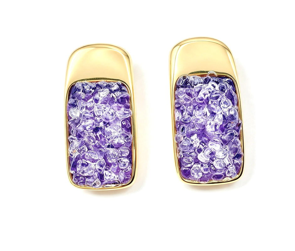 Prisma Amethyst | Kyanite Earrings - Bonita Jewels of Brazil