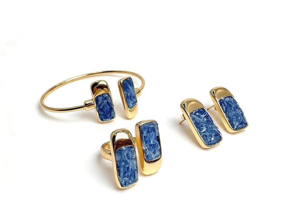 Prisma Amethyst | Kyanite Earrings - Bonita Jewels of Brazil