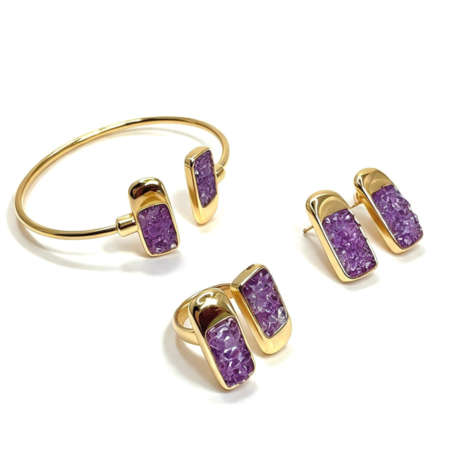 Prisma Amethyst | Kyanite Earrings - Bonita Jewels of Brazil