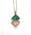 Reflexo Emerald & Sea Opal Necklace - Bonita Jewels of Brazil