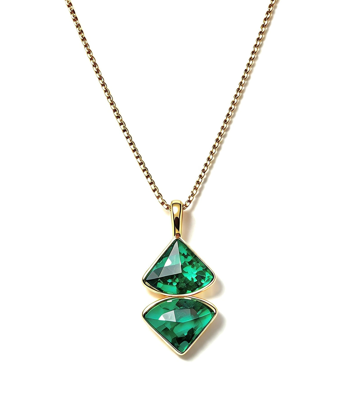 Reflexo Emerald & Sea Opal Necklace - Bonita Jewels of Brazil