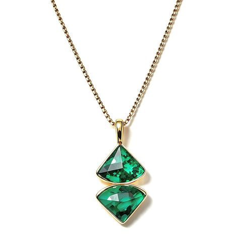 Reflexo Emerald & Sea Opal Necklace - Bonita Jewels of Brazil