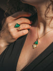 Reflexo Emerald & Sea Opal Necklace - Bonita Jewels of Brazil