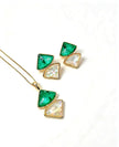 Reflexo Emerald & Sea Opal Necklace - Bonita Jewels of Brazil