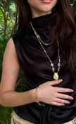 Rutilated Quartz Calcite Set – Bonito Collection 18k Gold | Bonita Jewels - Bonita Jewels of Brazil