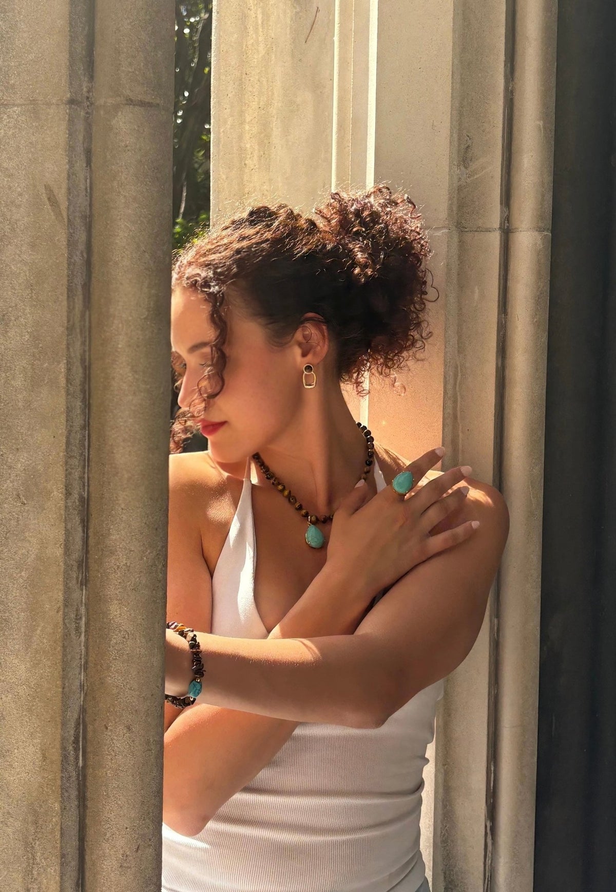 Tiger Eye Drop Earrings – 18k Gold-Plated | Bonita Jewels of Brazil - Bonita Jewels of Brazil