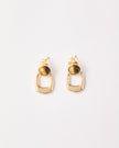 Tiger Eye Drop Earrings – 18k Gold - Plated | Bonita Jewels of Brazil - Bonita Jewels of Brazil