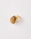 Tiger's Eye Teardrop Adjustable Ring – 18k Gold - Plated | Bonita Jewels of Brazil - Bonita Jewels of Brazil