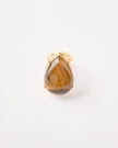 Tiger's Eye Teardrop Adjustable Ring – 18k Gold - Plated | Bonita Jewels of Brazil - Bonita Jewels of Brazil