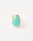Turquoise Teardrop Adjustable Ring – 18k Gold - Plated | Bonita Jewels of Brazil - Bonita Jewels of Brazil